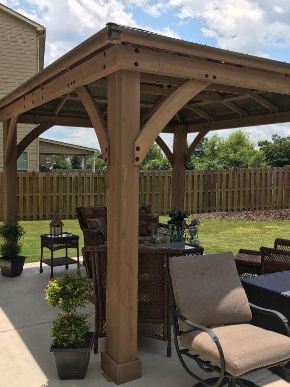 12 X 14 Wood Gazebo With Aluminium Roof Yardistry Structures