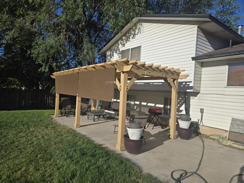 Completed with added sun shades