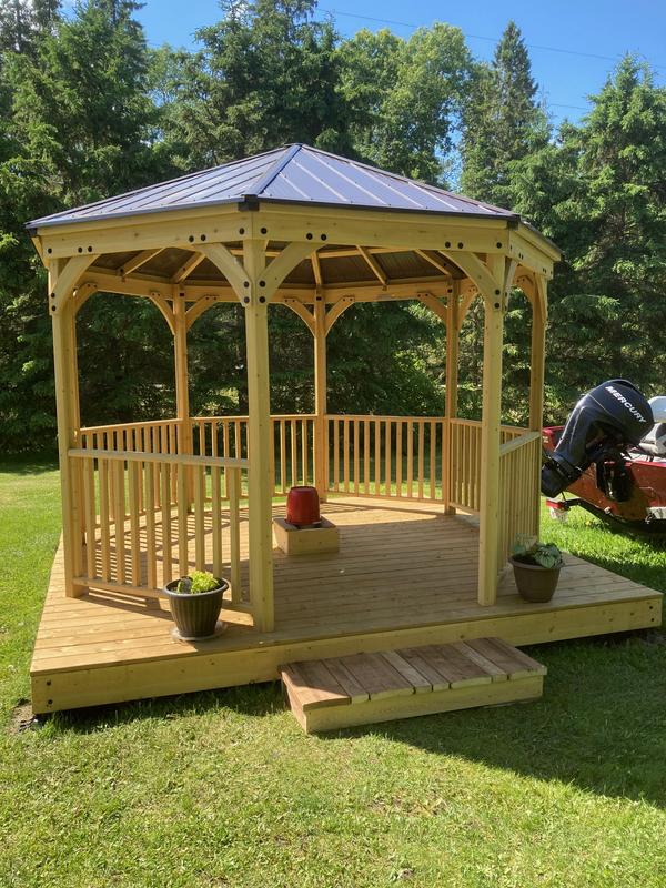 Fully completed with box step to gazebo platform