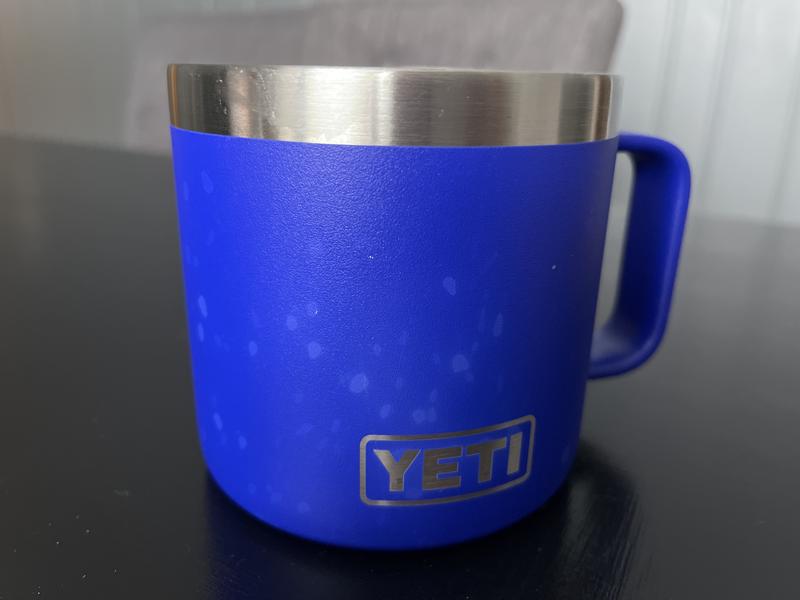 New Yeti Rambler 14 oz Triplegrip Handle Camp Cup Mug - Seafoam