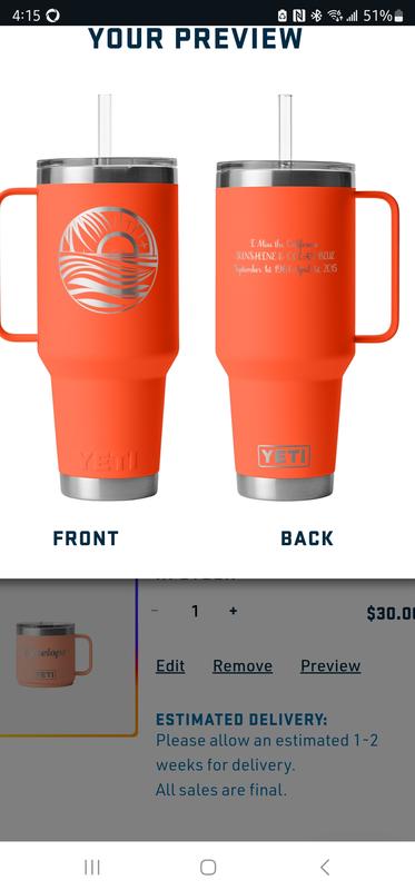 Photo submitted with review of product