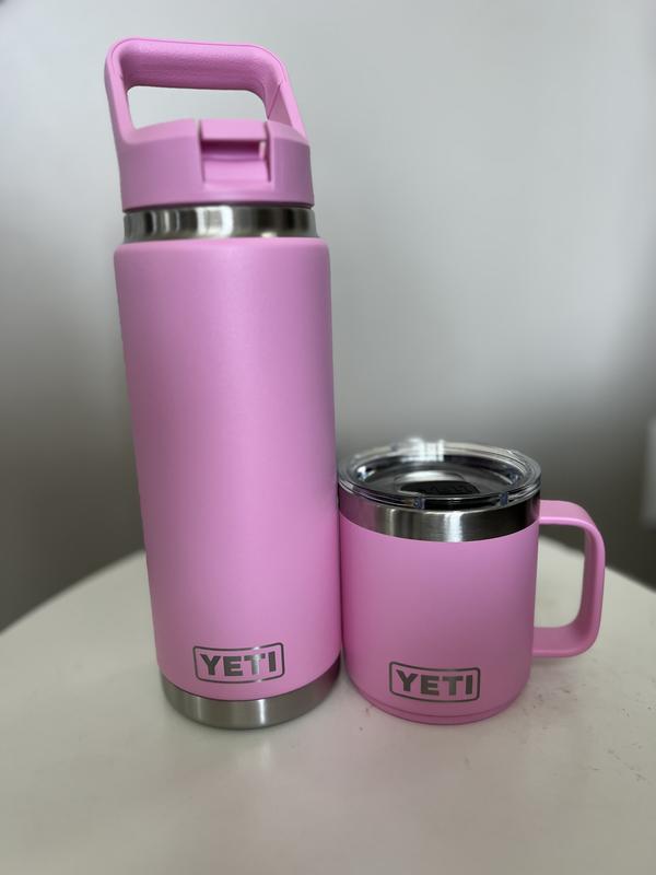 NWT Yeti S/4 ~ 14 Oz RAMBLER MUG ~ HARBOR Bimini PINK & CHARTREUSE & PEAK  PURPLE