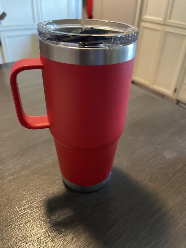 YETI Rambler Travel Mug with Straw Lid Comparison Strong Hold Lid Rescue  Red & Canopy Green 