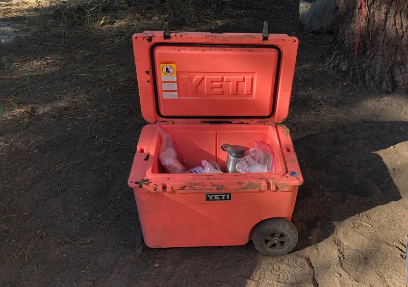 YETI®️ Tundra Haul Wheeled Cooler in Knockerball Red