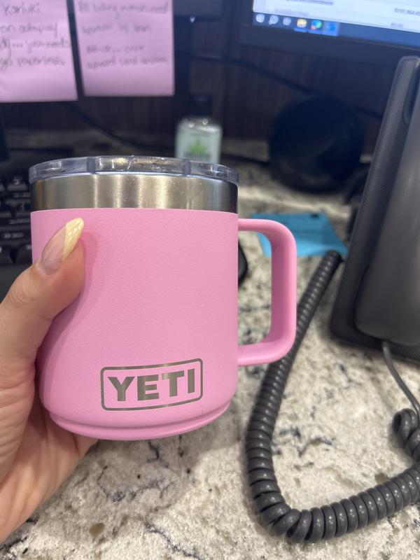 YETI 35 oz mug Power Pink STRAW LID Rambler Mug Cup Handle