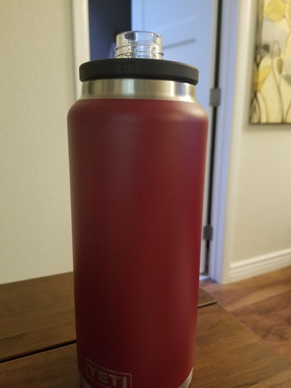 YETI Rambler 64oz bottle with chug cap Rescue Red Water Jug Dent