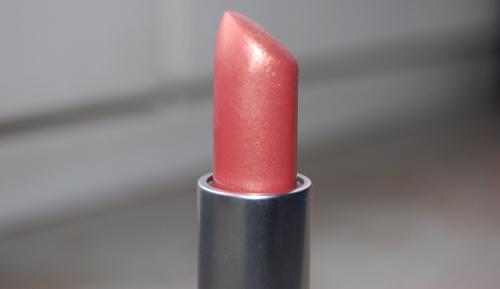 Beautiful Pink shimmer shot with gold. Comes out quite coral looking. very pretty