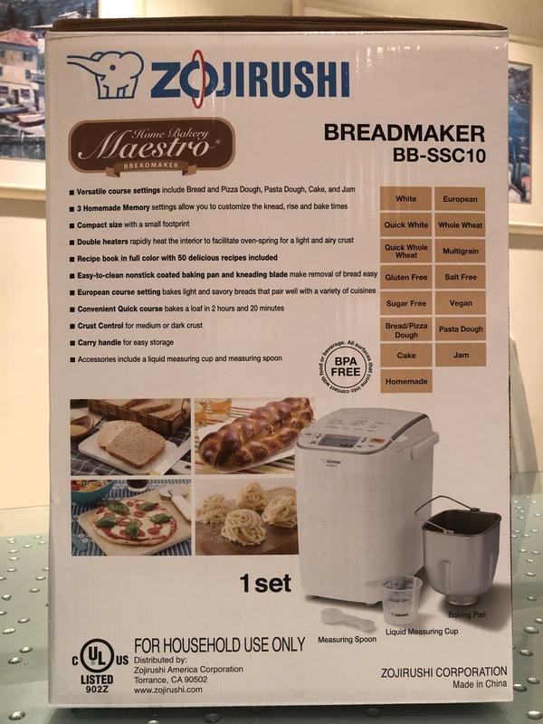 Home Bakery Maestro® Breadmaker BB-SSC10 – Zojirushi Online Store