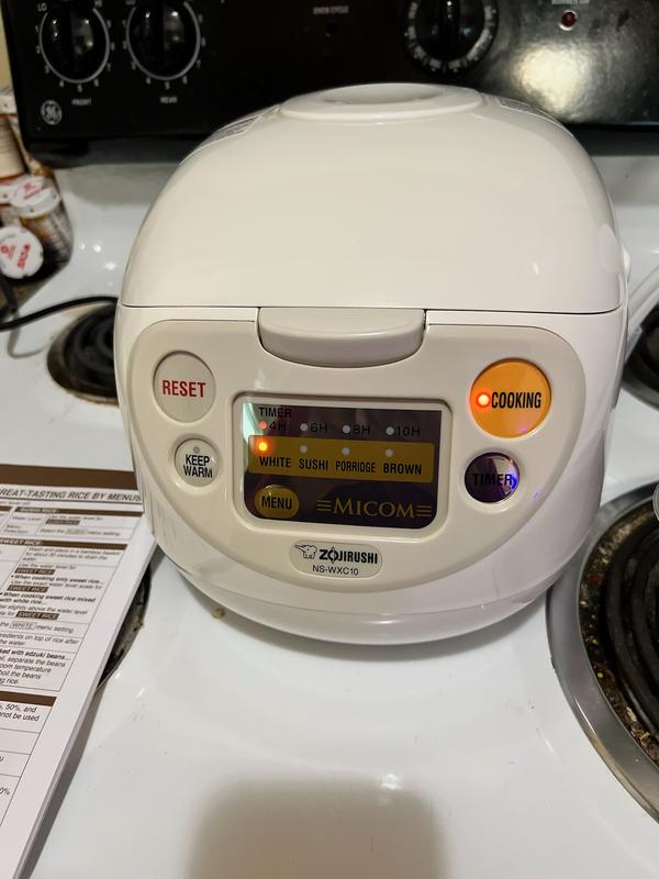 Zojirushi NS-WXC10 Rice Cooker 5.5-Cup Timer Warmer Reset Cook