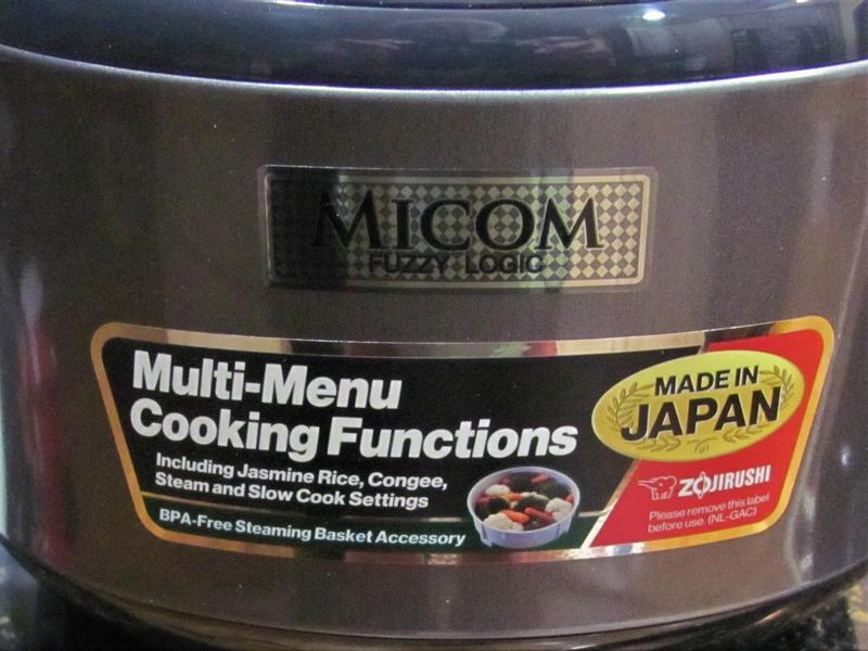 The Micom Fuzzy Logic Rice Cooker will cook more than rice. Follow directions. A free steaming basket is included.