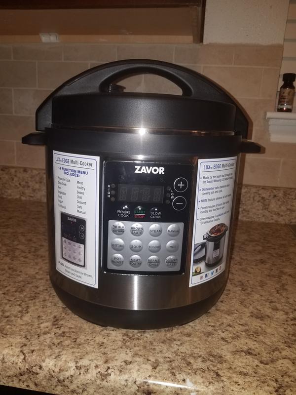 Zavor LUX LCD 4 Qt. Stainless Steel Electric Pressure Cooker with Stainless  Steel Cooking Pot ZSELL01 - The Home Depot