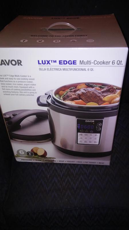 Zavor LUX Edge, 4 Quart Programmable Electric Multi-Cooker: Pressure  Cooker, Slow Cooker, Rice Cooker, Yogurt Maker, Steamer and more -  Stainless