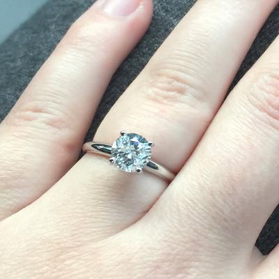 5 CT. Diamond Solitaire Engagement Ring in 54K White Gold ...