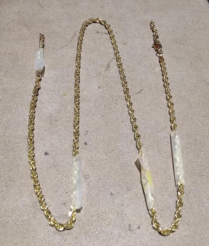 Diamond-Cut 2.4mm Rope Chain Necklace in Solid 10K Gold