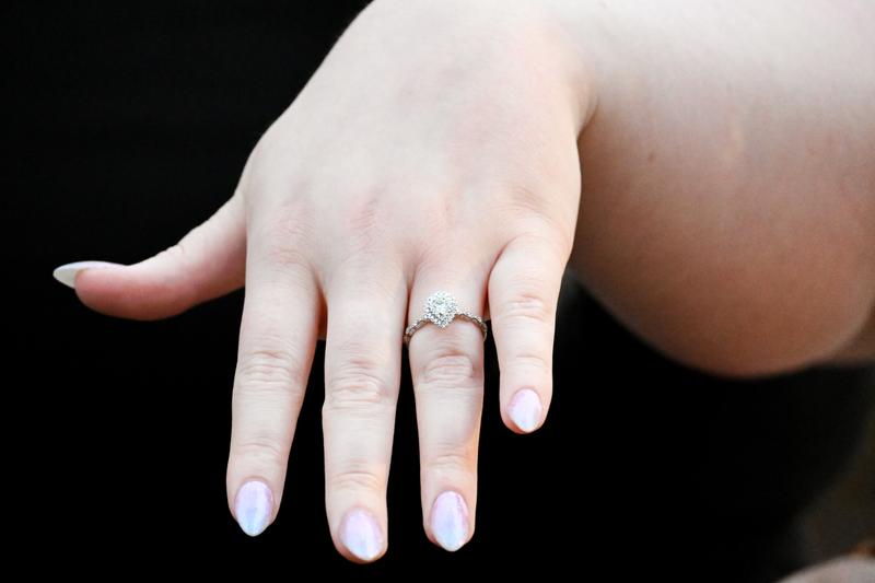 1/2 CT. T.W. Pear-Shaped Diamond Double Frame Vintage-Style