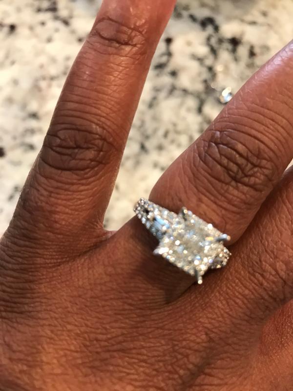 1-1/5 CT. T.W. Quad Princess-Cut Diamond Engagement Ring in