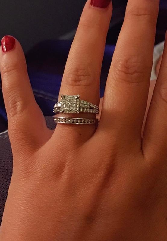 1-1/5 CT. T.W. Quad Princess-Cut Diamond Engagement Ring in
