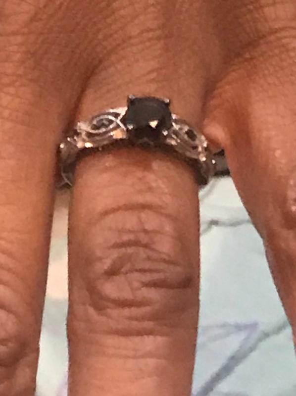 1-3/8 CT. T.W. Black Diamond Vintage-Style Bridal Set in 10K