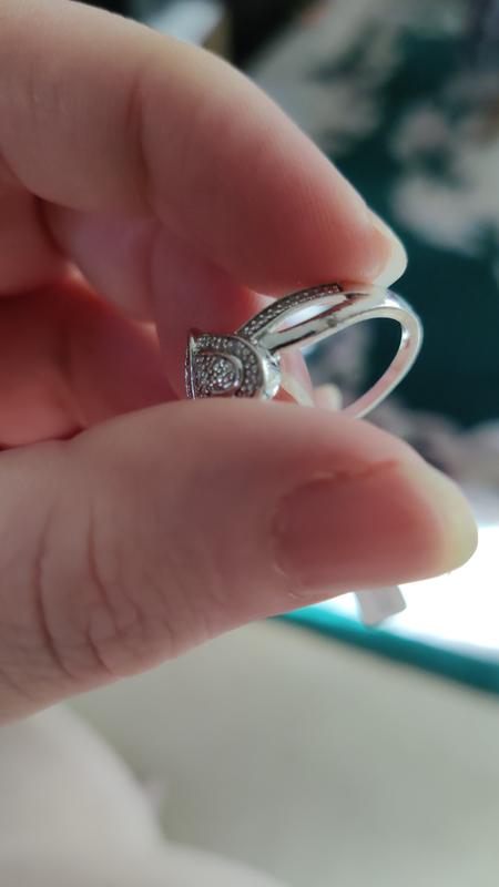 Diamond Accent Triple Heart Ring in Sterling Silver