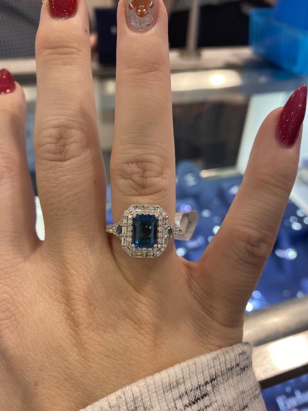 Zales blue diamond on sale engagement ring