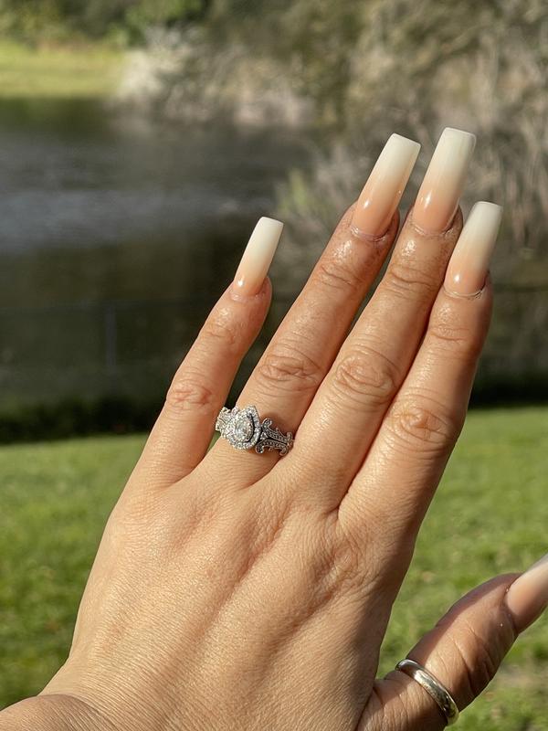 Zales vera wang sale pear ring