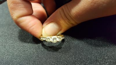 1 CT. T.W. Diamond Past Present Future® Engagement Ring in 14K