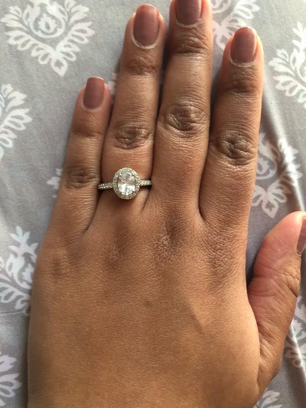 White sapphire clearance engagement rings zales