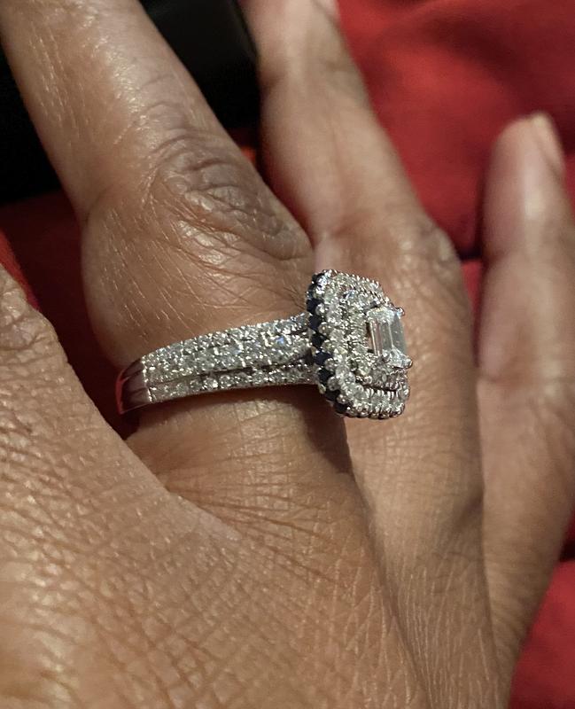 Vera Wang Love Collection 2 CT. T.W. Diamond and Sapphire Engagement Ring Zales