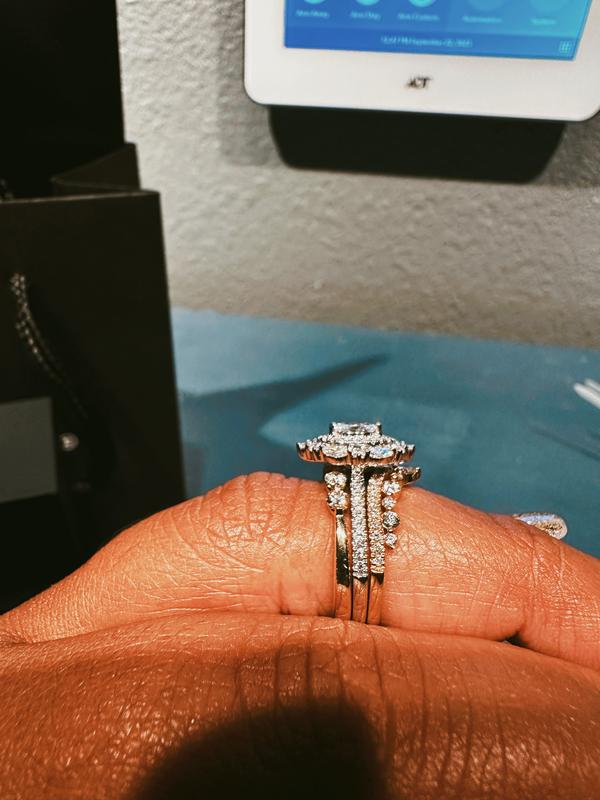 3/4 CT. T.W. Marquise Diamond Double Frame Engagement Ring in 14K