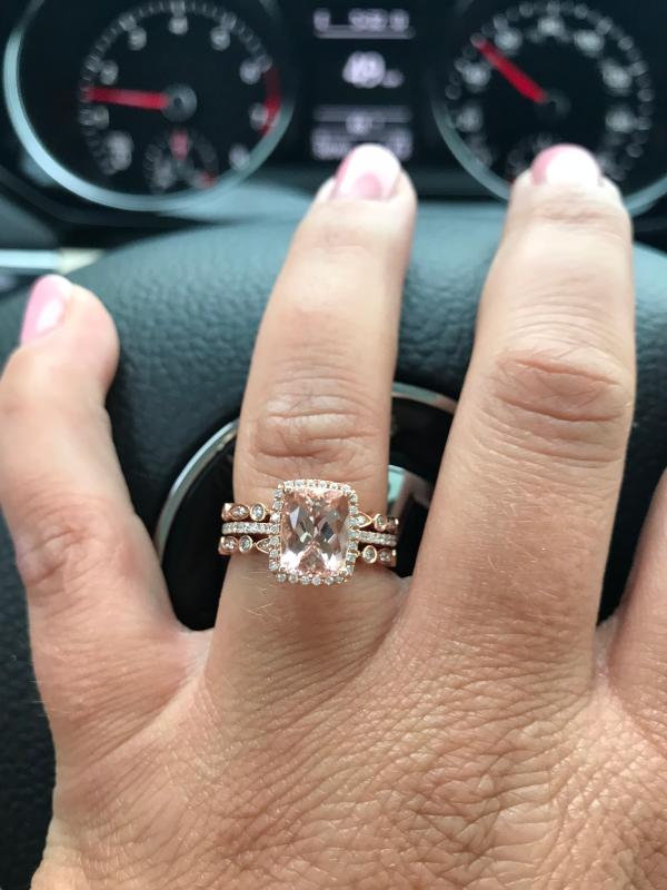 Zales morganite wedding on sale set