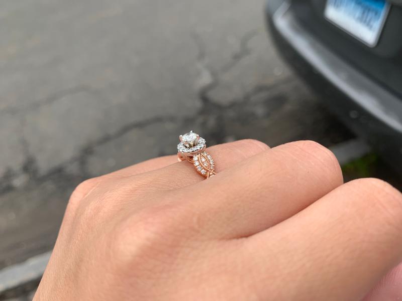 Details about   1.4 CT Diamond Frame Twist Vintage Style Engagement Ring 10K Rose Gold Over 