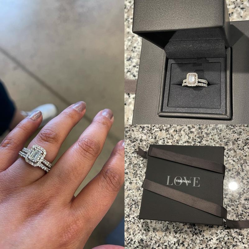 Vera Wang Love Collection 1 1 3 CT. T.W. Emerald Cut Diamond