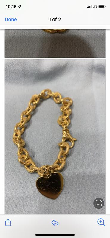 Zales Chunky Link Chain Bracelet with Heart Charm
