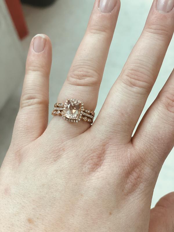 23+ Rose Gold Morganite Wedding Set