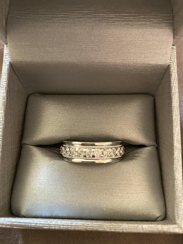 1 cwt Diamond Unique Mens Wedding Bands in Silver/Tungsten - A308C