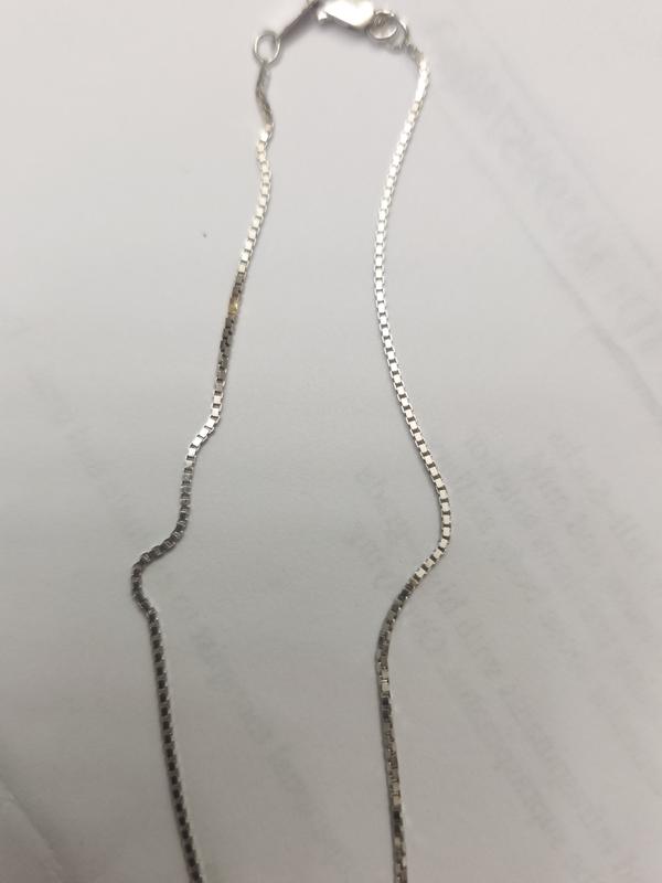 1.0mm Box Chain Necklace in 10K White Gold - 18