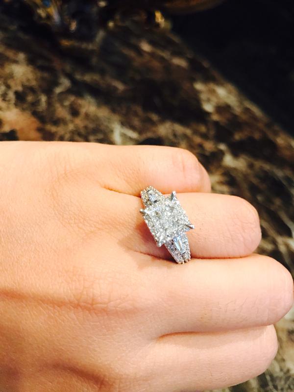 1-1/5 CT. T.W. Quad Princess-Cut Diamond Engagement Ring in