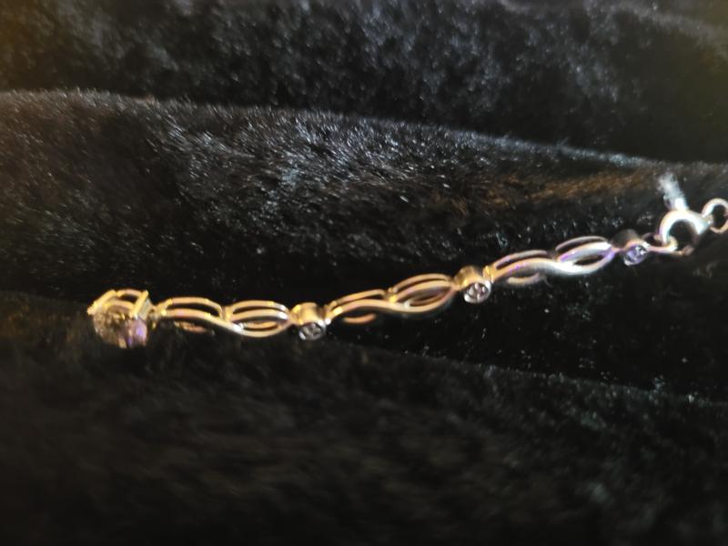 5.0mm White Lab-Created Sapphire Infinity Link Bracelet in