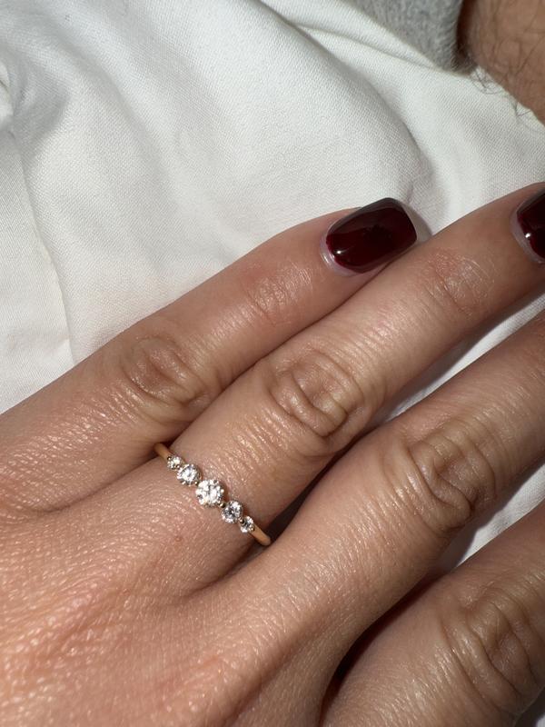 1/3 CT. T.W. Certified Lab-Created Diamond Five Stone Band