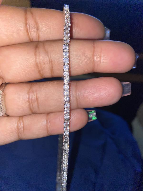 White sapphire tennis on sale chain