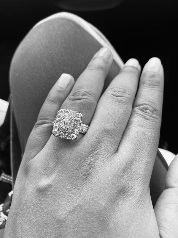 4 CT. T.W. Certified Emerald-Cut Diamond Double Frame Multi