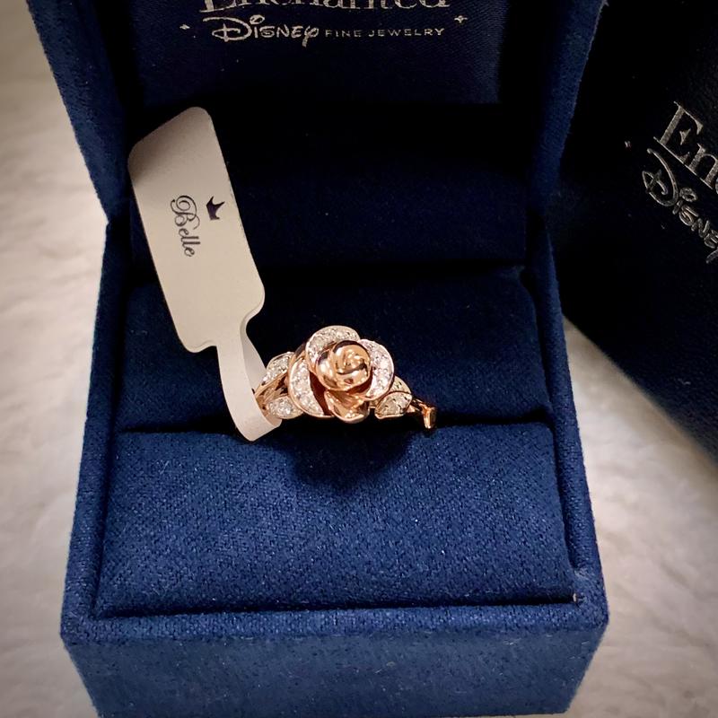 Enchanted+Disney+Belle+1/10+CT.+T.W.+Diamond+Rose+Ring+in+10K+Rose