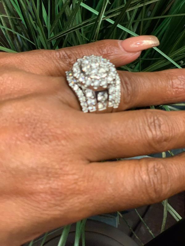 5 CT. T.W. Composite Diamond Three-Piece Bridal Set in 10K