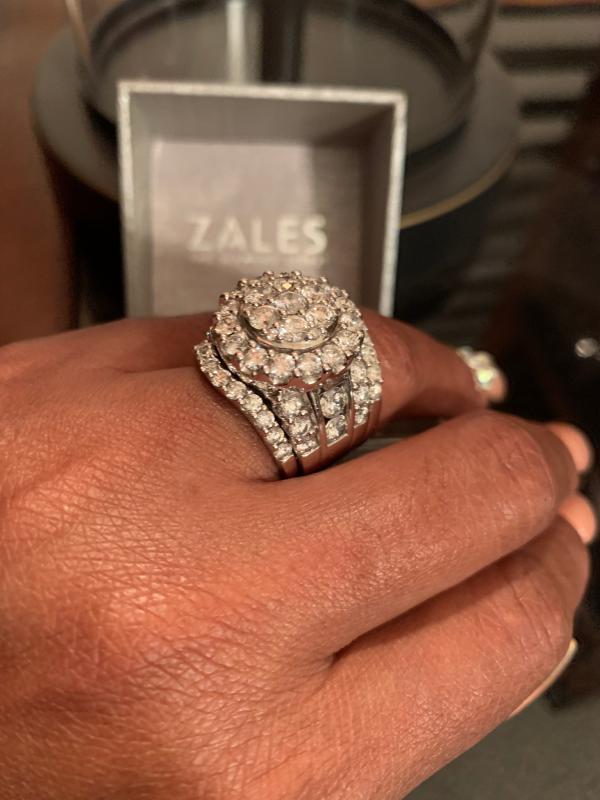 5 CT. T.W. Composite Diamond Three-Piece Bridal Set in 10K
