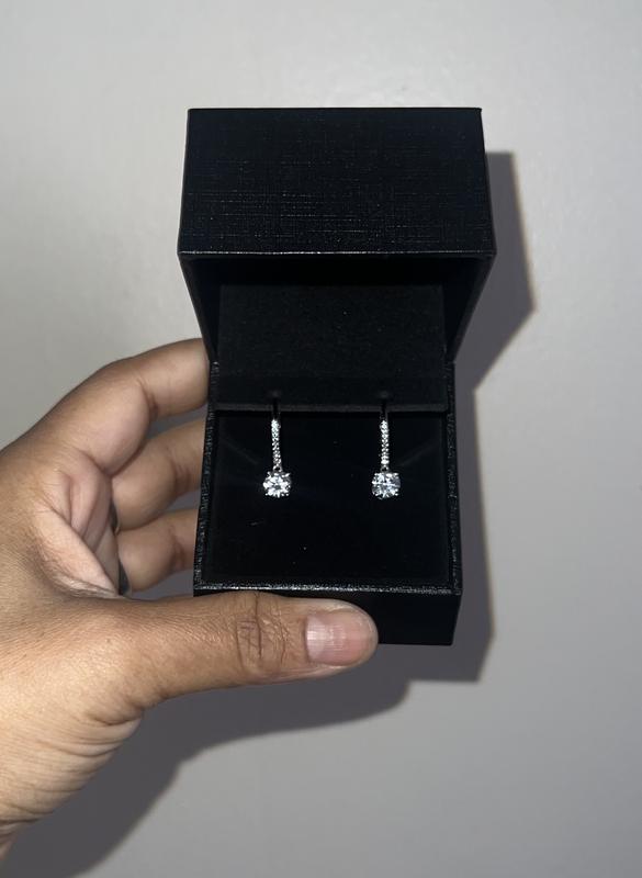 【HYERES LOR】25SS★ Subni Flow Silver One Touch Earrings Lab-Created White Sapphire Earrings Sterling Silver | Kay Outlet
