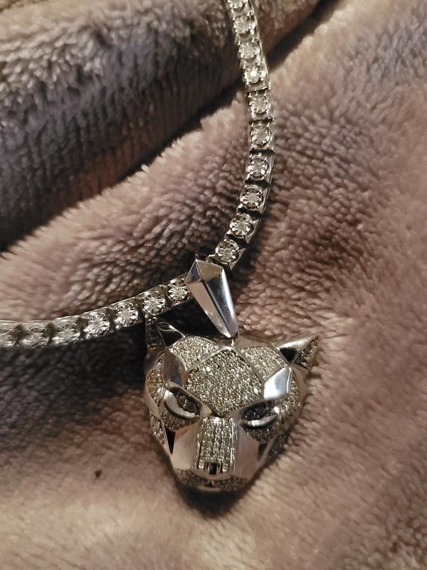 Fashion 14K White Gold Finish Panther - Free 22