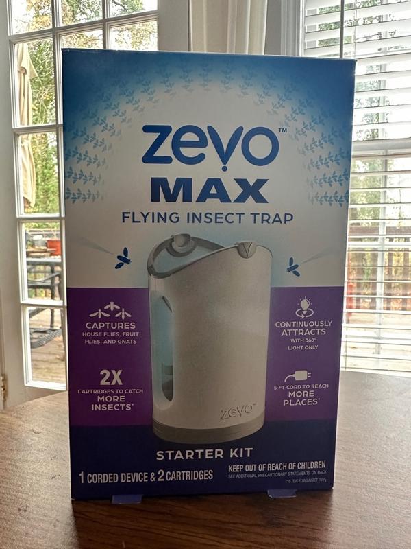 Zevo Max Flying Insect Trap, Fly Trap (1 Corded Plug-In Base + 2
