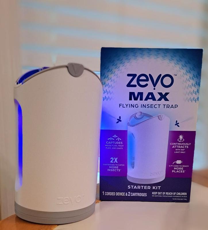 Zevo Max Flying Insect Trap, Fly Trap (1 Corded Plug-In Base + 2