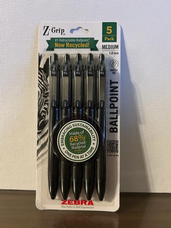 Zebra Pen Z-Grip Retractable Ballpoint Pens, Black Barrell And Z-Grip - View #6