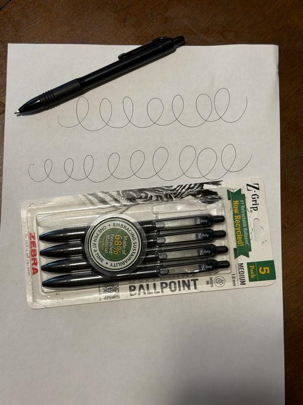 Zebra Pen Z-Grip Retractable Ballpoint Pens, Black Barrell And Z-Grip - View #10